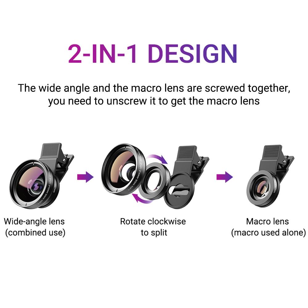 WideMax Super Wide Angle & 12.5x Macro Lens Kit for Smartphones
