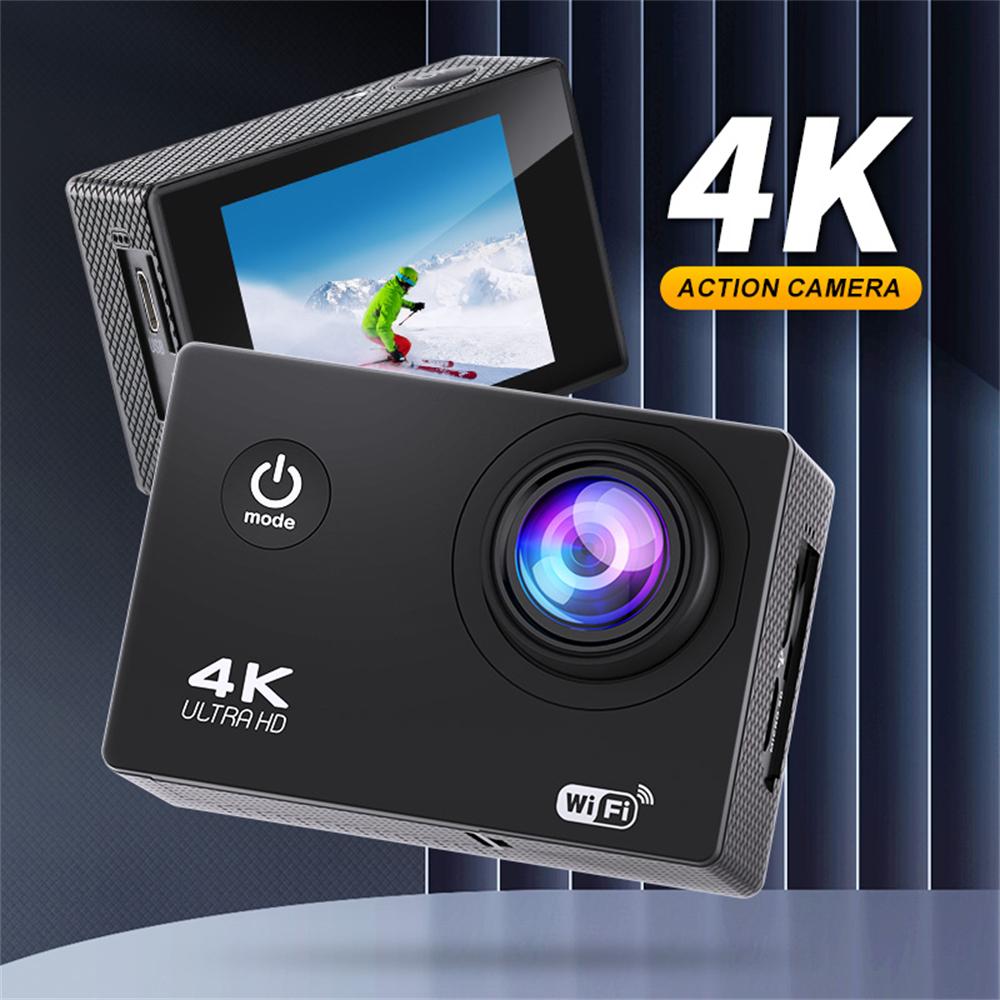 4K WiFi Action Camera 1080P/30FPS, 2.0" Screen, Waterproof, Underwater and Helmet Mount Sports Camera