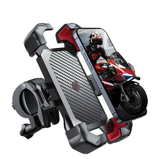 360° Bike Phone Holder – Universal Shockproof Bicycle Mount for 4.7"–7" Smartphones with GPS Clip for Cycling & Motorbike