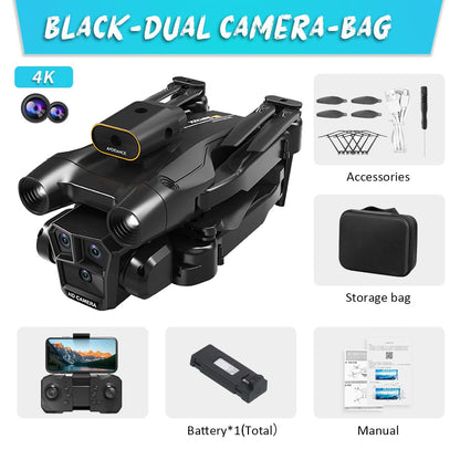 Hydra Drone 8K Professional Foldable with Triple HD Wide Angle Cameras