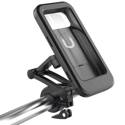 Waterproof Motorcycle Phone Holder Universal 360° Swivel Adjustable Bike Mount for GPS and Cellphones