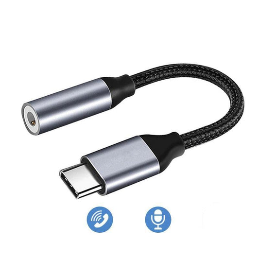 USB Type-C to 3.5mm Aux Adapter - Type-C to 3.5mm Audio Cable Converter