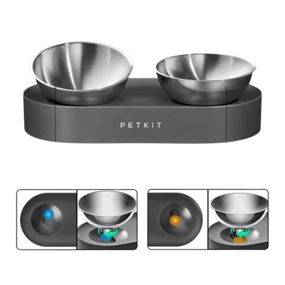 Petkit Stainless Steel Pet Bowl | Ergonomic Feeding Station with Heart