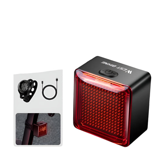 Waterproof Bicycle Taillight – Smart Pixel LED Rear Light with Brake Sensin