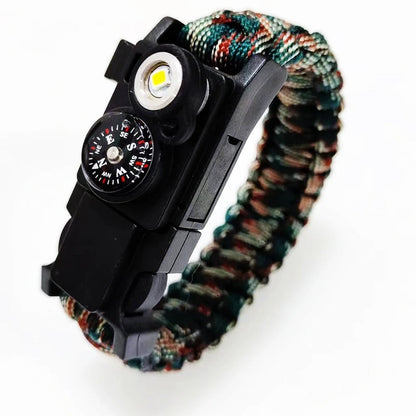 Waterproof Survival Paracord Bracelet with LED Light