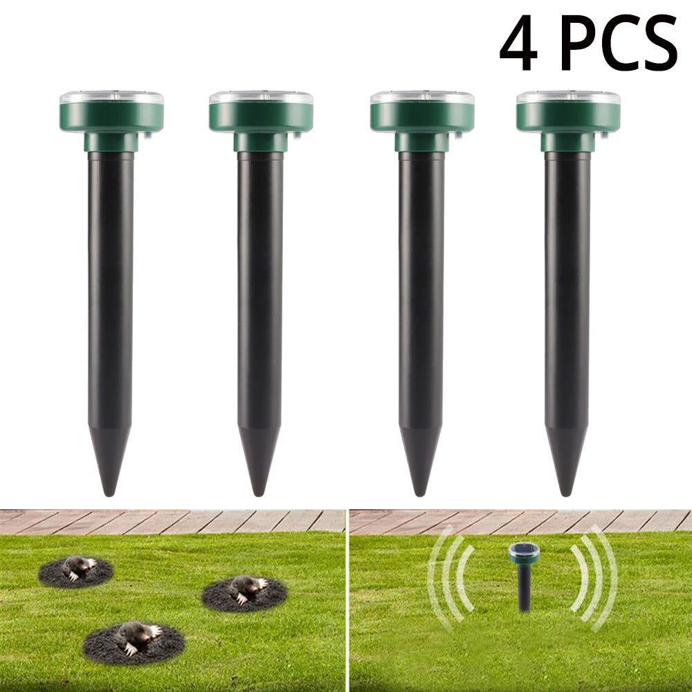EcoGuard Solar-Powered Ultrasonic Pest Repeller [4-Pack]