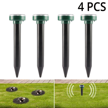 EcoGuard Solar-Powered Ultrasonic Pest Repeller [4-Pack]