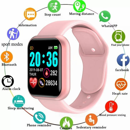 Bluetooth Fitness Tracker Smartwatch – Heart Rate, Sleep & Activity Monitor