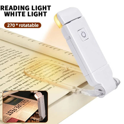 Mini LED Reading Clip Light – USB Rechargeable and Portable Night Light