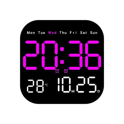 Digital Wall Clock with LED Alarm Clock