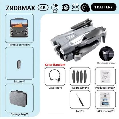 Pro Max 4K Drone – Foldable WiFi FPV Quadcopter with Obstacle Avoidance, ESC Camera & Brushless Motors