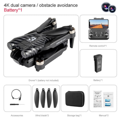 Pro Max 4K Drone – Foldable WiFi FPV Quadcopter with Obstacle Avoidance, ESC Camera & Brushless Motors