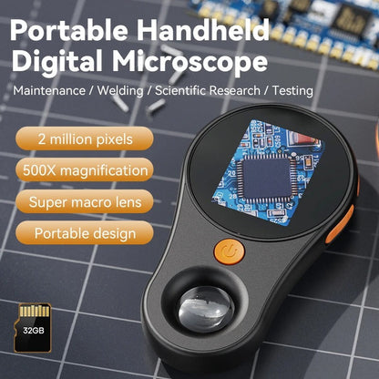 2.0-Inch 500X Digital Microscope – 1080P Video Magnifier