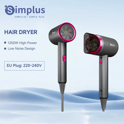 Electric Hair Dryer – High-Speed Negative Ion with Low Noise & Overheat Protection