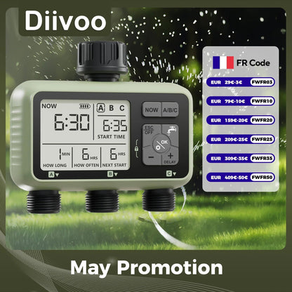 3-Zone Garden Irrigator Water Timer