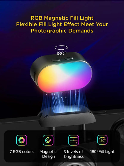 RGB Magnetic Fill Light for Gimbal – LED Photography Light