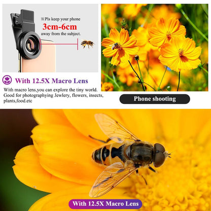 Super Wide Angle & 12.5x Super Macro Lens Kit for smartphones