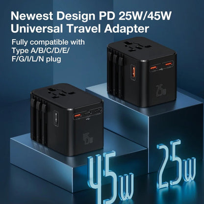 Universal Travel Adapter EU/UK/US/Aus/Asia Plug Compatibility