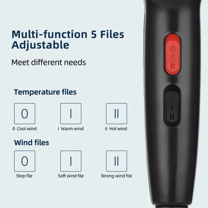 1600W Ionic Hair Dryer – Professional Negative Ion Blow Dryer