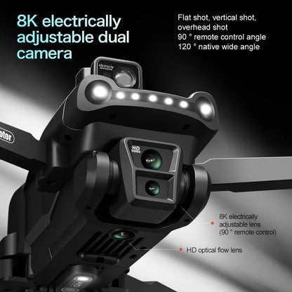 Dual Camera Foldable Drone – 1080P WiFi FPV Quadcopter with Brushless Motors & Wide-Angle HD Lens