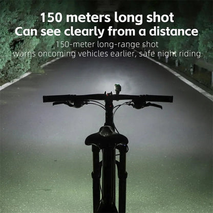 USB Rechargeable Bike Light Set – Front Cycling Headlight & Rear Warning Light