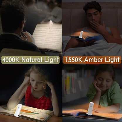 Mini LED Reading Clip Light – USB Rechargeable and Portable Night Light