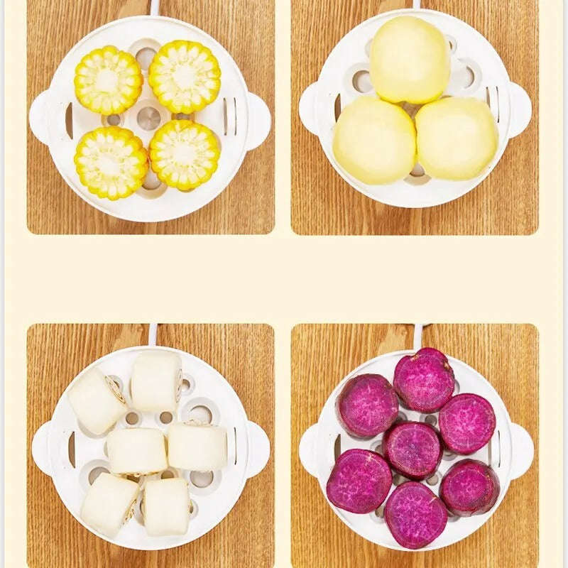 Multifunctional Electric Egg Boiler – Double Layer Steamer & Poacher