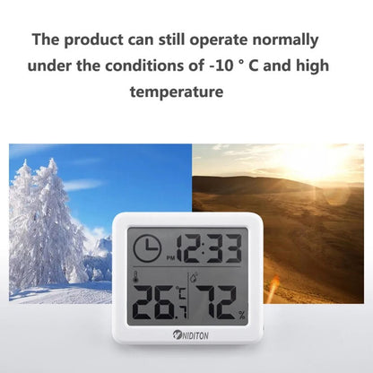 Digital Desk & Wall Clock with Temperature & Humidity Display