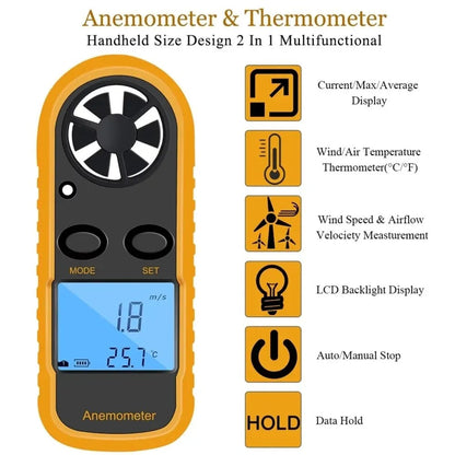 Digital Pocket Anemometer – Smart Wind Speed & Temperature Meter