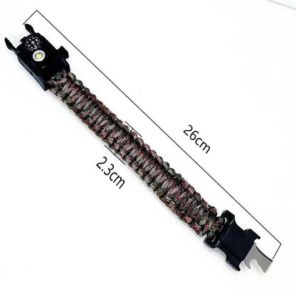 Waterproof Survival Paracord Bracelet with LED Light