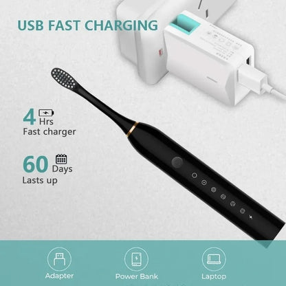 Electric Toothbrush – IPX7 Waterproof Rechargeable
