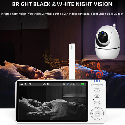 5.0-Inch Video Baby Monitor – Wireless Pan-Tilt Camera