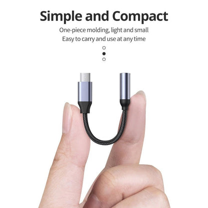 USB Type-C to 3.5mm Aux Adapter - Type-C to 3.5mm Audio Cable Converter