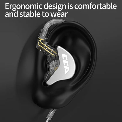 CCA CRA In-Ear Monitor Headphones – Wired IEM Earphones with Ultra-Thin Diaphragm & Deep Bass Sound