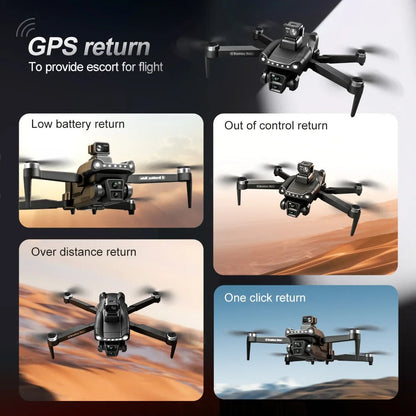 Dual Camera Foldable Drone – 1080P WiFi FPV Quadcopter with Brushless Motors & Wide-Angle HD Lens