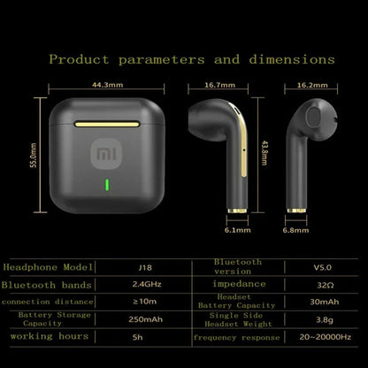 Pro Wireless Earbuds – Noise Cancelling HiFi Stereo In-Ear Headphones with Mic & Waterproof