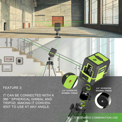 2-Line Laser Level with Tripod