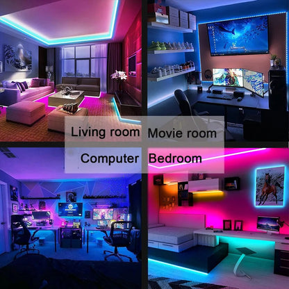 USB Bluetooth RGB LED Strip Light 5050 SMD Flexible Self-Adhesive Tape