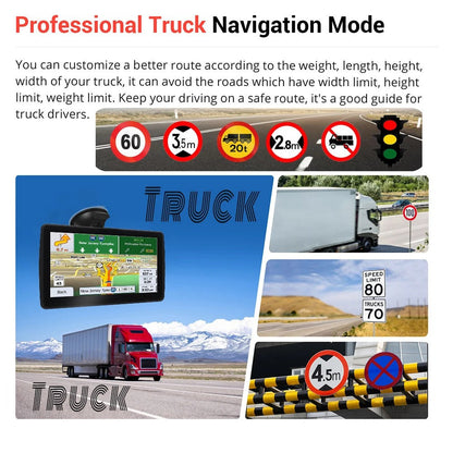 7-Inch GPS Navigation System – Car & Truck SAT NAV with Free 2024 Europe Maps