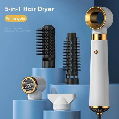 5-in-1 Multifunction Hair Dryer – Hot Air Brush with Automatic Curling