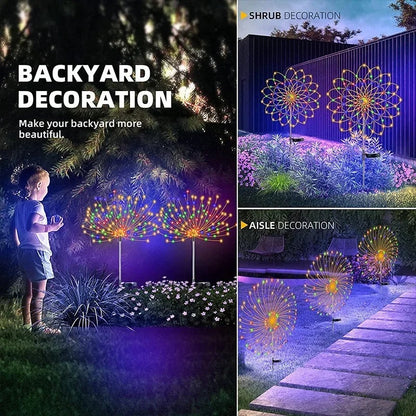 Solar LED Firework Fairy Lights [4x pack]