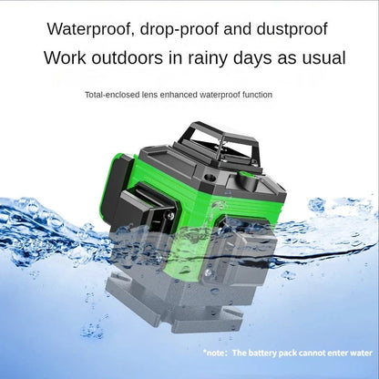 4D Green Laser Level – 16/12 Line Self-Leveling Tool