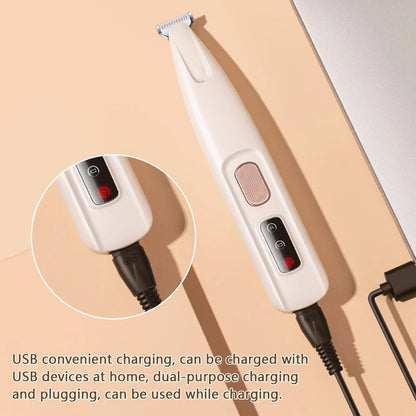 Portable Pet Paw Trimmer with LED Light – Rechargeable Cordless Nail Grinder