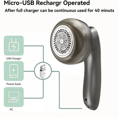Electric Lint Remover with Digital Display – Rechargeable Fabric Shaver