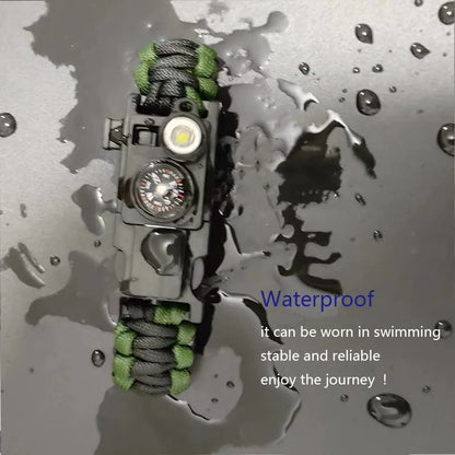 Waterproof Survival Paracord Bracelet with LED Light