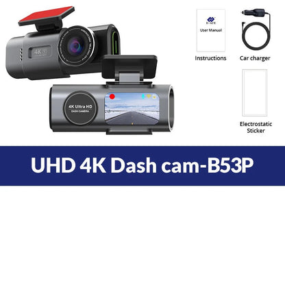 Dash Cam Dual Lens 4K UHD