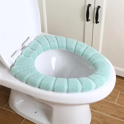 Warm Soft Toilet Seat Cover – Washable Acrylic Closestool Lid Mat for Bathroom Comfort & Home Decor
