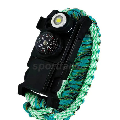 Waterproof Survival Paracord Bracelet with LED Light