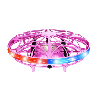 UFO Flying Ball Drone Toy – Hand-Controlled Gesture Induction Hover Saucer for Kids with LED Lights