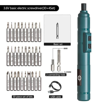 Cordless Electric Screwdriver Rechargeable 4V Mini Drill Lithium Battery